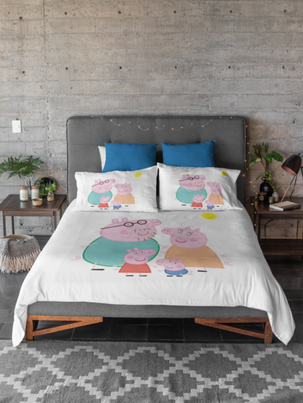 Peppa Pig Custom Kids Bedding Set