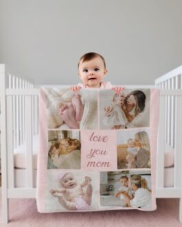 Customized Blanket With Photos Name Gifts