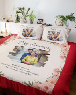 Photo Bedsheet For Couple Printed Premium