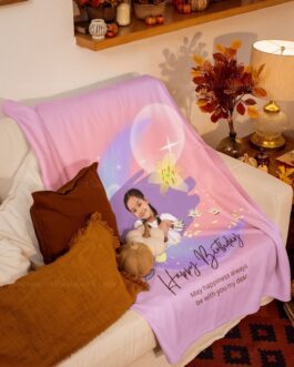 Customized Birthday Photo Blanket – Personalized Gift for Kid